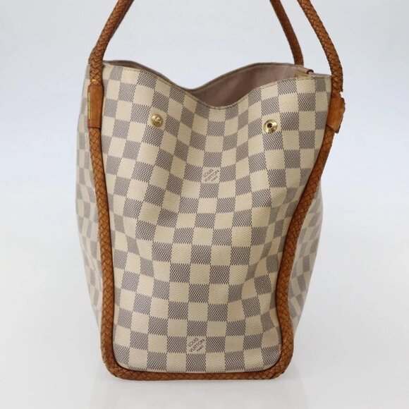 LOUIS VUITTON Damier Azur Propriano Tote Bag N44027 LV Auth 144070 - Picture 6 of 16